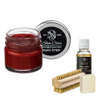 Набор для ухода за обувью из замши и нубука  вишневый  MAVI STEP Aurora Kit