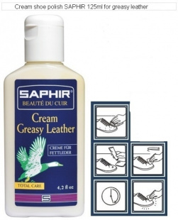 Крем-бальзам Saphir Greasy Leather 125 мл., Темно-коричневый фото 43298