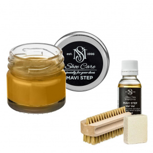 Набор для ухода за обувью из замши и нубука яркая охра MAVI STEP Aurora Kit фото 55324