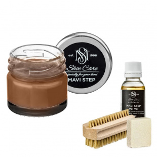 Набор для ухода за обувью из замши и нубука верблюжий  MAVI STEP Aurora Kit фото 55428