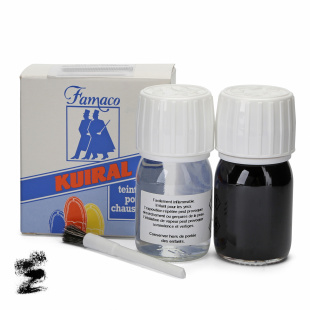 Краска черная для обуви Famaco Kit Teinture Liquide, 30 мл. фото 47494
