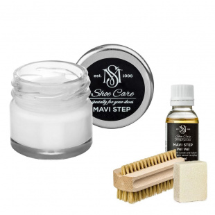 Набор для ухода за обувью из замши и нубука белый MAVI STEP Aurora Kit фото 55312