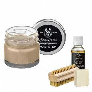 Набор для ухода за обувью из замши и нубука темно-бежевый  MAVI STEP Aurora Kit фото 55430